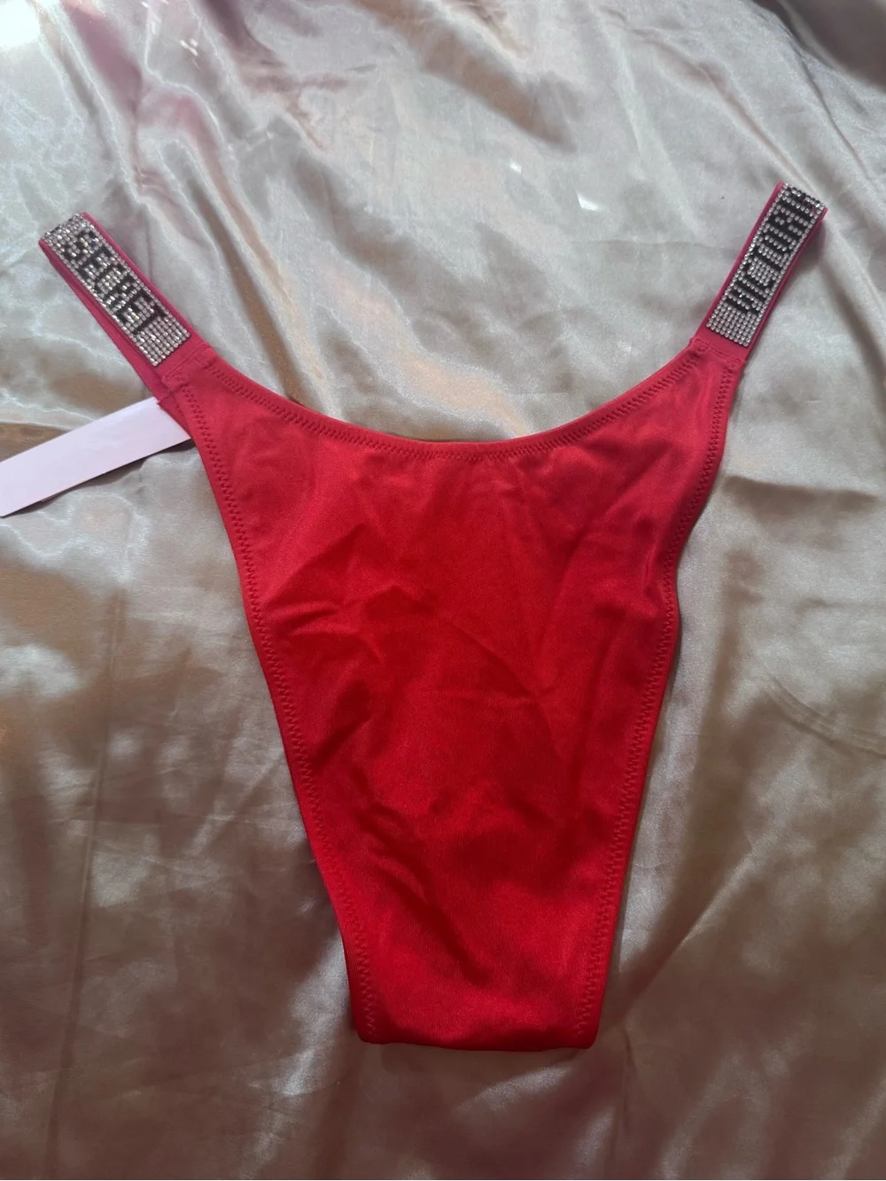 Victoria's Secret Red Shine Strap Bikini Set